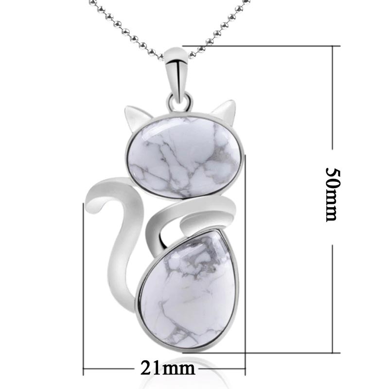 Buddha Stones Cat Pattern Natural Crystal Protection Necklace Pendant - image 22
