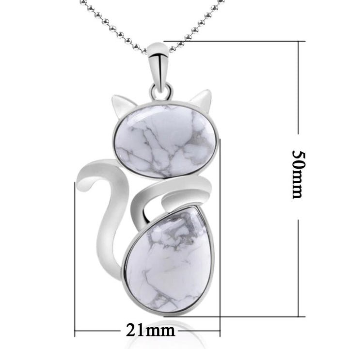 Buddha Stones Cat Pattern Natural Crystal Protection Necklace Pendant - image 22