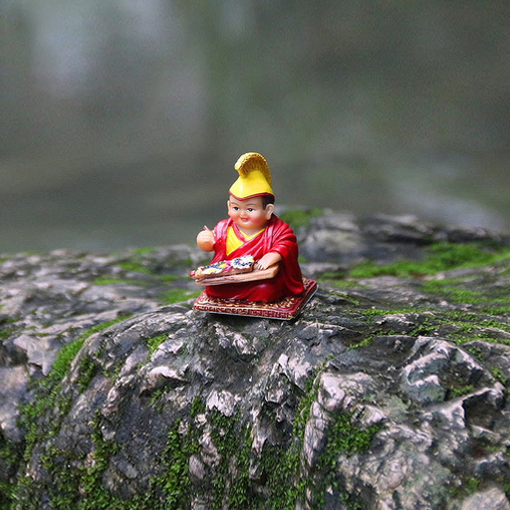 Buddha Stones Hand Painted Tibetan Lama Figures Carved Creative Home Office Car Decoration Ornament - Craft Lama - image 14