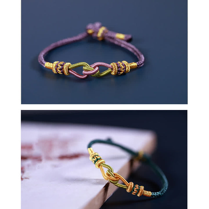 Buddha Stones Handmade Knotting Faith Strength Braid String Bracelet - image 7