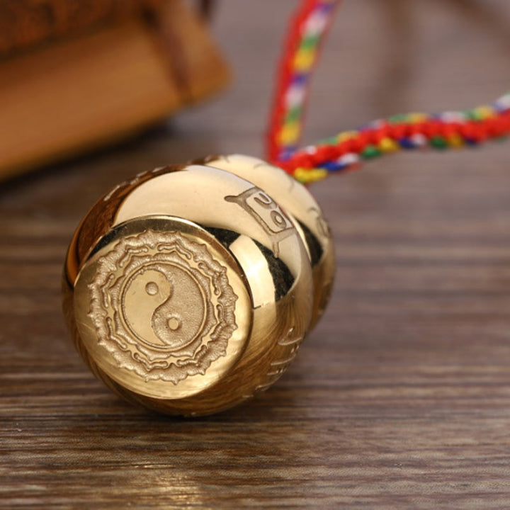 Buddha Stones Tibetan Yin Yang Symbol Gourd Harmony Titanium Steel Necklace Pendant - image 2