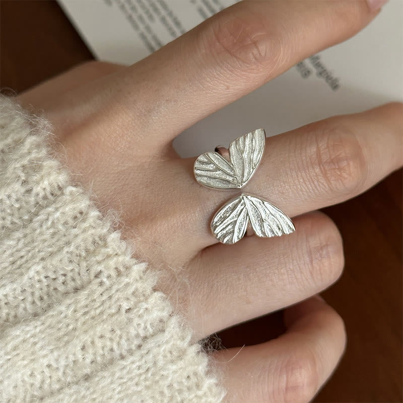 Buddha Stones 925 Sterling Silver Butterfly Love Freedom Ring - Feng Shui Butterfly(Love♥Freedom) - image 0