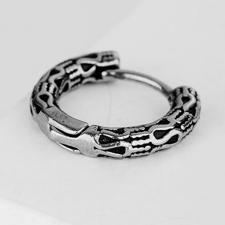 Retro Pattern Titanium Steel Balance Earrings - image 6