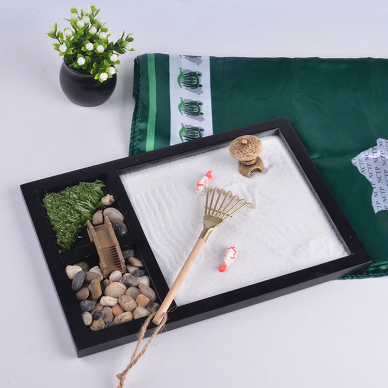 Buddha Stones Koi Fish Small Bridge Calm Peace Meditation Zen Garden Decoration - image 1