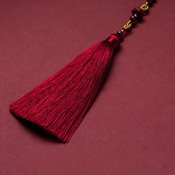 Buddha Stones One's Luck Improves Design Patern Natural Cinnabar Lotus Blessing Car Hanging Decoration - image 7