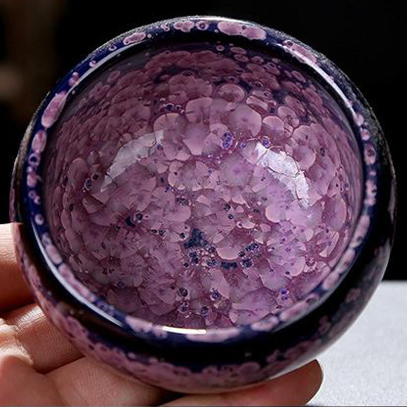 Buddha Stones Colorful Iris Flowers Chinese Jianzhan Kiln Change Porcelain Teacup Tenmoku Kung Fu Tea Cup - image 11