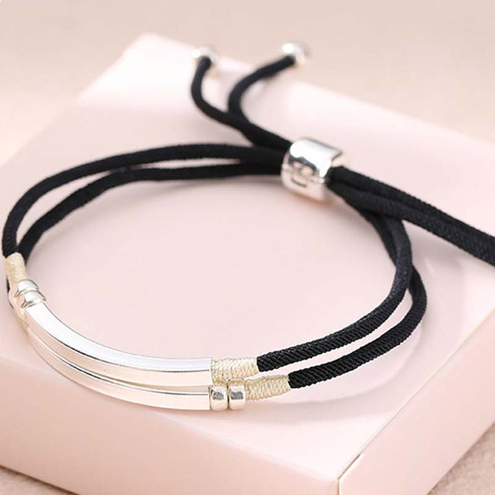 Buddha Stones 925 Sterling Silver Red String Layered Braid Bracelet - image 7