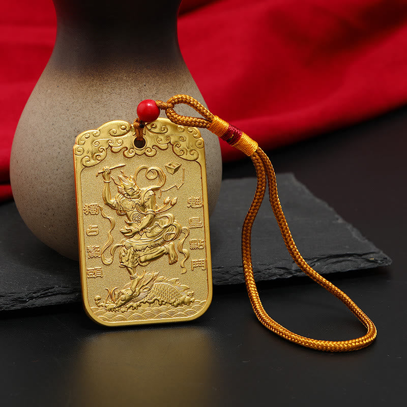 Buddha Stones Feng Shui Auspicious Star Wenchang Pen Pagoda Koi Fish Car Hanging Decoration - Auspicious Star&Koi Fish - String - image 0