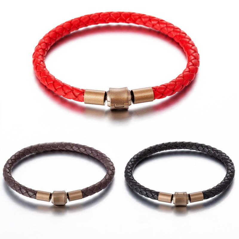 Buddha Stones Vintage Leather Rope Luck Braid String Bracelet - image 15