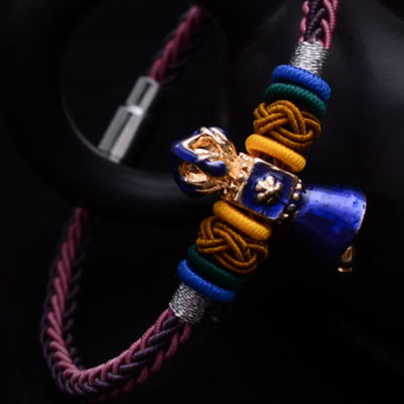 Buddha Stones Tibetan Handmade Dorje Vajra Strength Eight Threads String Bracelet - image 3