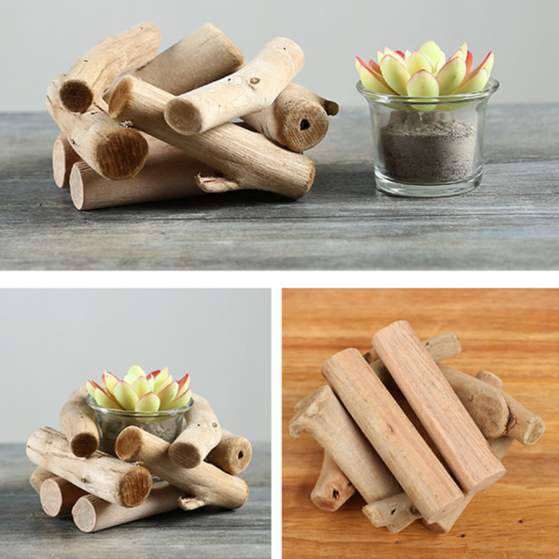 Buddha Stones Wood Candlestick Home Candle Holder Decoration - image 17
