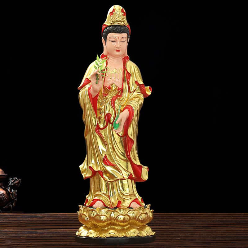 Chenrezig Bodhisattva Avalokitesvara Figurine Harmony Resin Statue Home Decoration - image 1
