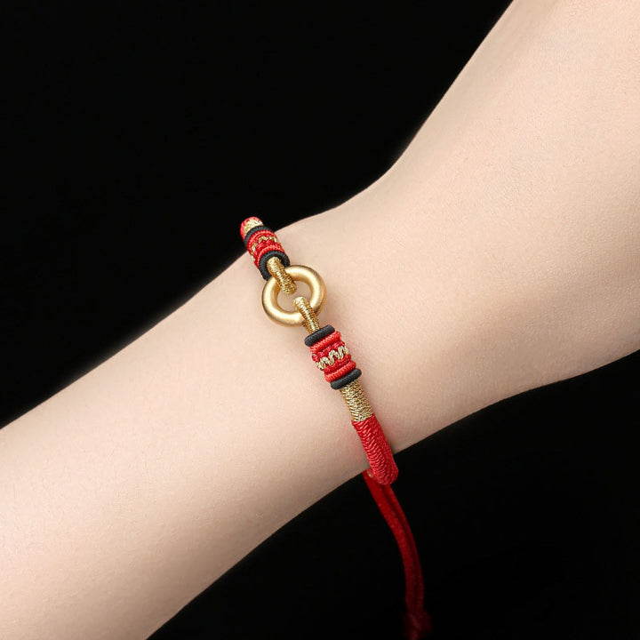 Buddha Stones FengShui Lucky Red String Couple Bracelet - image 4