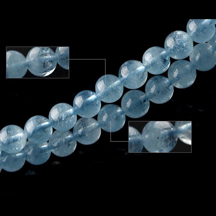 Buddha Stones Natural Aquamarine Peace Healing Bracelet - image 11