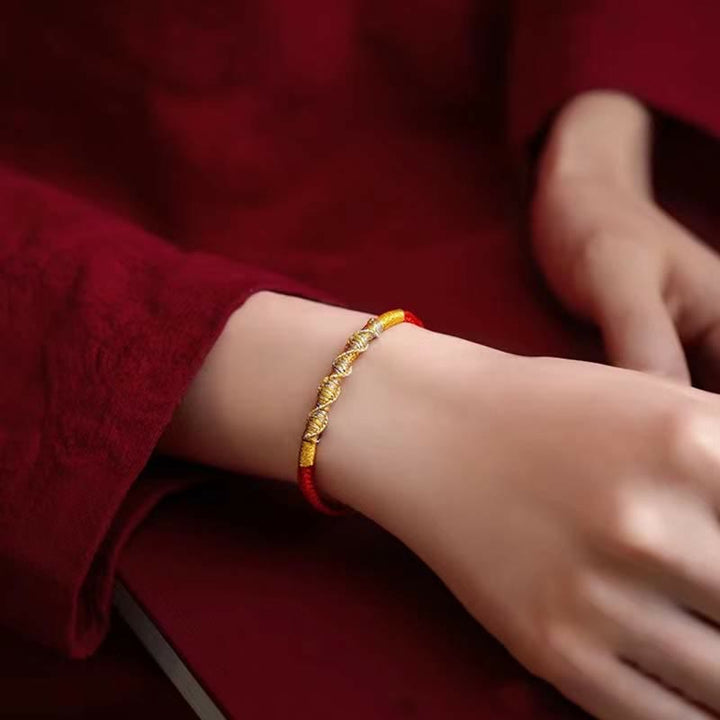 Buddha Stones 925 Sterling Silver Luck Strength Red String Protection Braid Bracelet - image 4