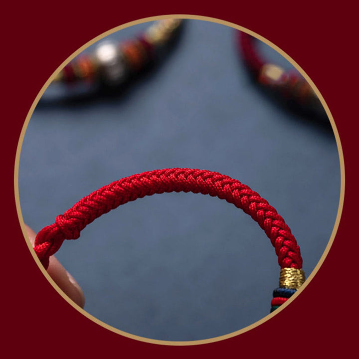Buddha Stones 925 Sterling Silver Tibet Handmade Om Mani Padme Hum Luck Protection King Kong Knot Braided Bracelet - image 10