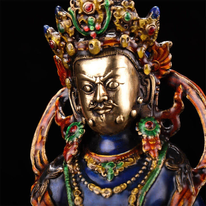 Yellow Jambhala Bodhisattva Figurine Serenity Copper Statue Home Decoration - image 6