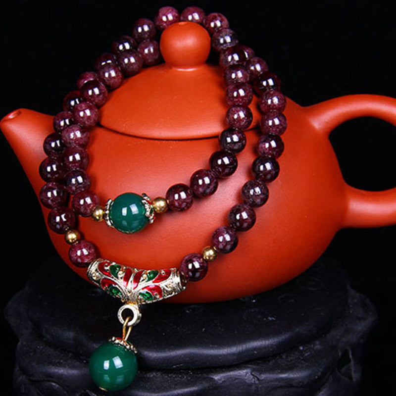 Buddha Stones Natural Garnet Blessing Bracelet - image 2