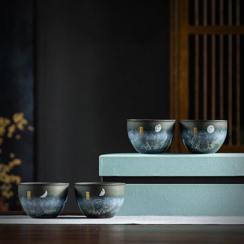 Buddha Stones Ceramic Teacup Lovely Cat Black Tea Cups 140ml - image 12