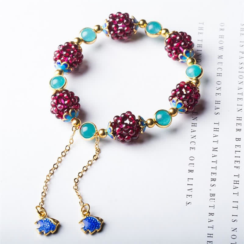 Buddha Stones Tibetan Garnet Calm Bracelet - image 9