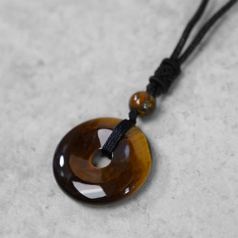 Buddha Stones Lucky Coin Pendant Healing Crystal Gemstone Necklace - image 20