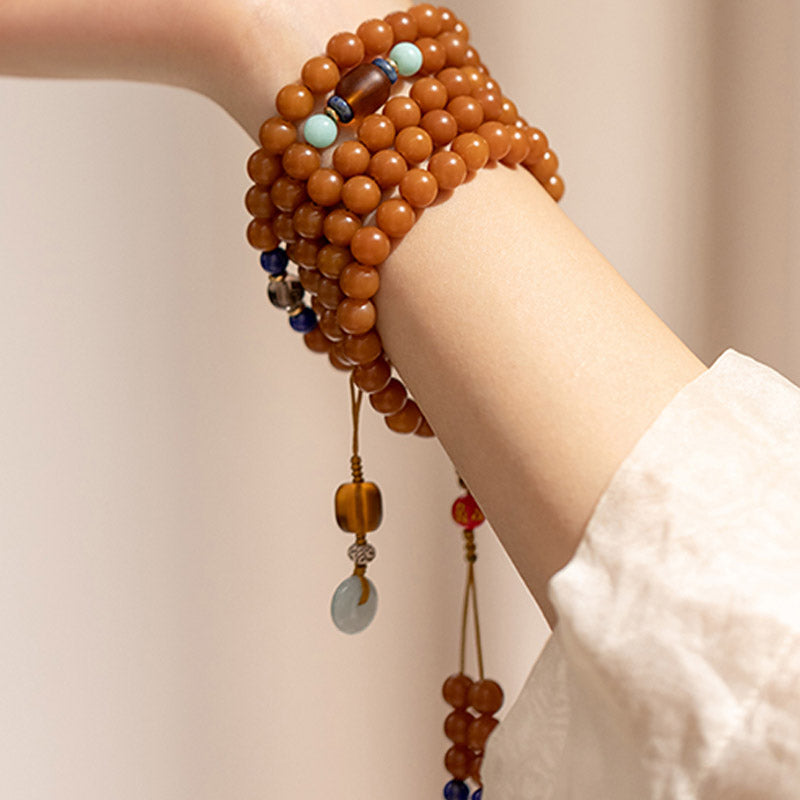 Buddha Stones 108 Beads Bodhi Seed Blessing Meditation Bracelet Mala - image 7
