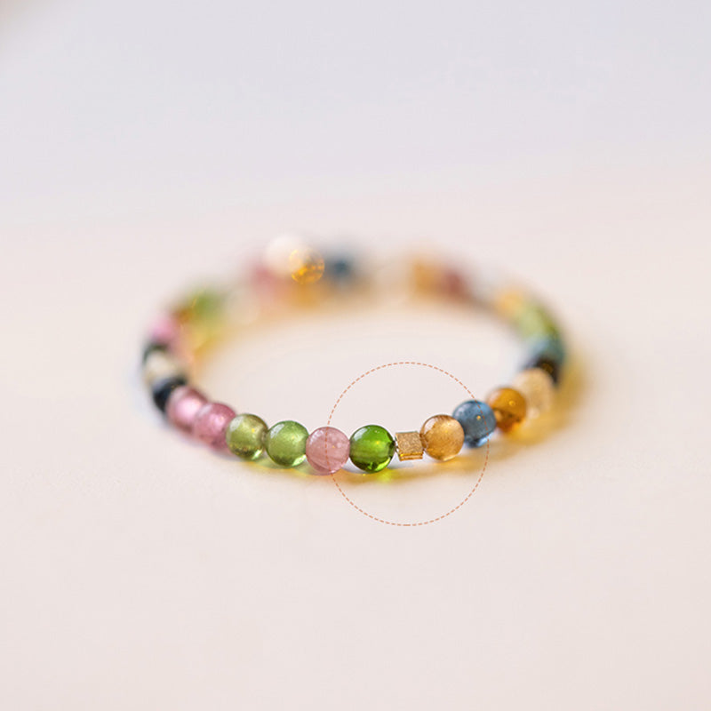 Buddha Stones Natural Tourmaline Positive Love Ring - image 9