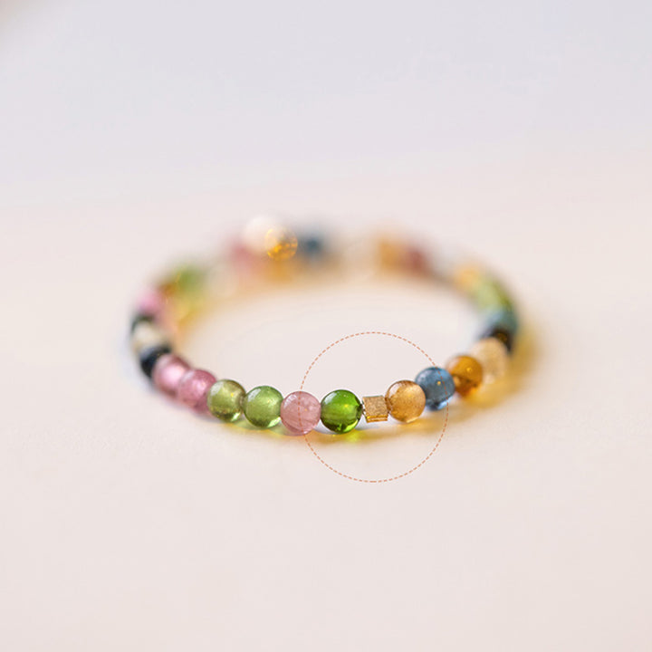 Buddha Stones Natural Tourmaline Positive Love Ring - image 9