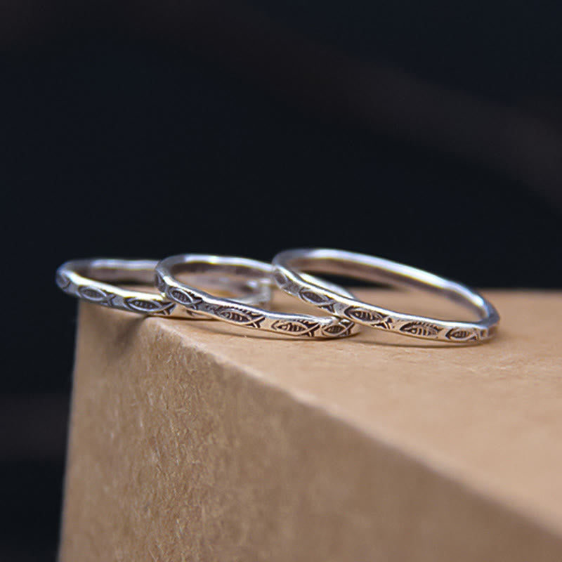 Buddha Stones 925 Sterling Silver Luck Koi Fish Wealth Ring - image 3