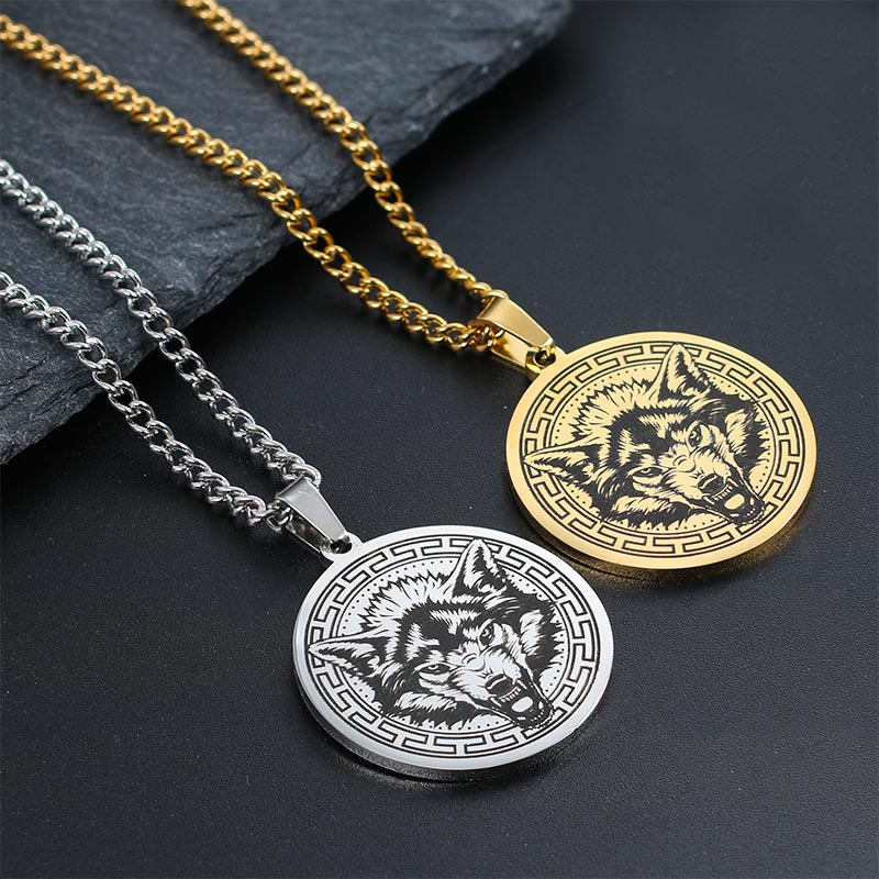 Buddha Stones Animal Titanium Steel Chain Necklace Protection Pendant - image 14