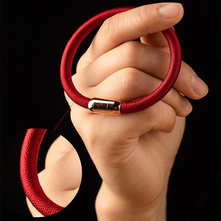 Buddha Stones Tibetan Handmade King Kong Knot Protection Magnetic Buckle Braided Bracelet - image 17