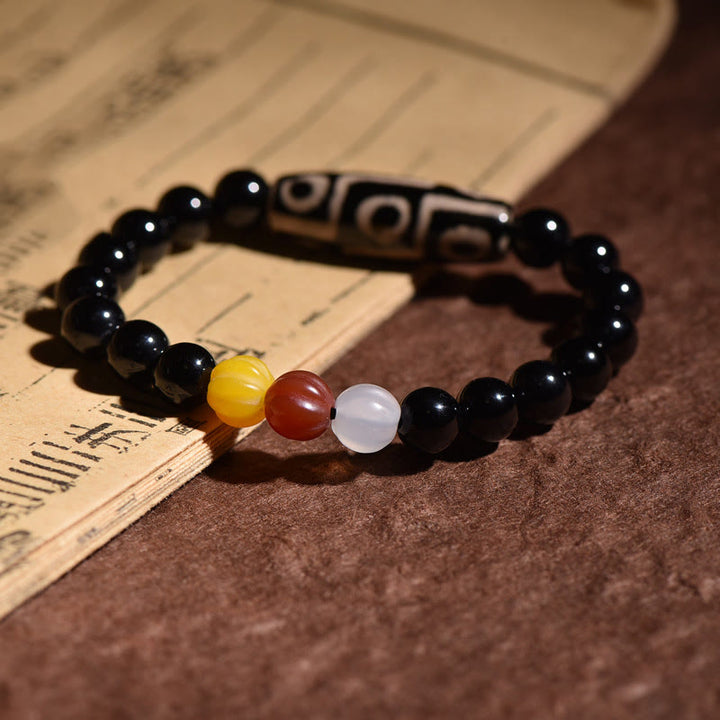 Buddha Stones Tibetan Natural Nine-Eye Dzi Bead Wealth Power Bracelet - image 3