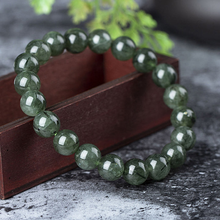 Buddha Stones Natural Green Crystal Blessing Wealth Bracelet - image 10