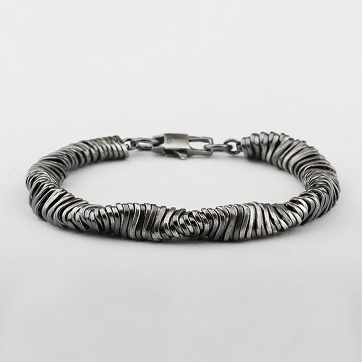 Buddha Stones 925 Sterling Silver Vintage Twisted Design Wealth Healing Chain Bracelet - image 6