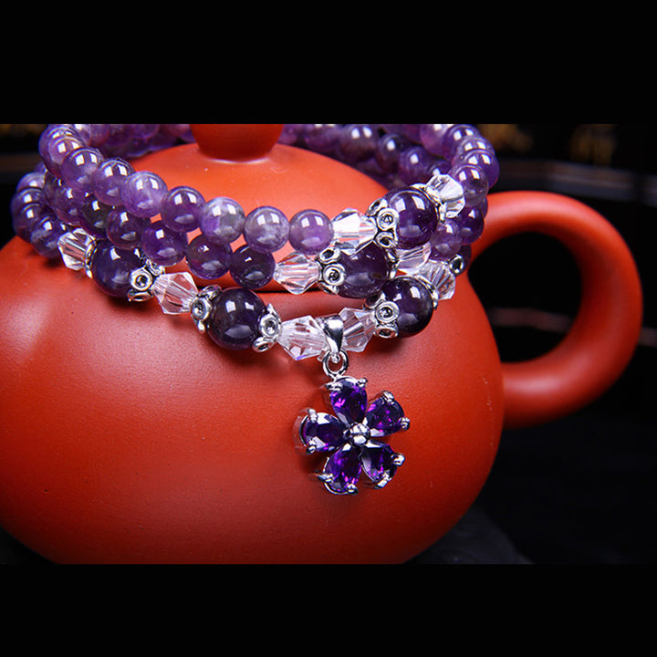 Buddha Stones Tibetan Amethyst Blessing Bracelet - image 4