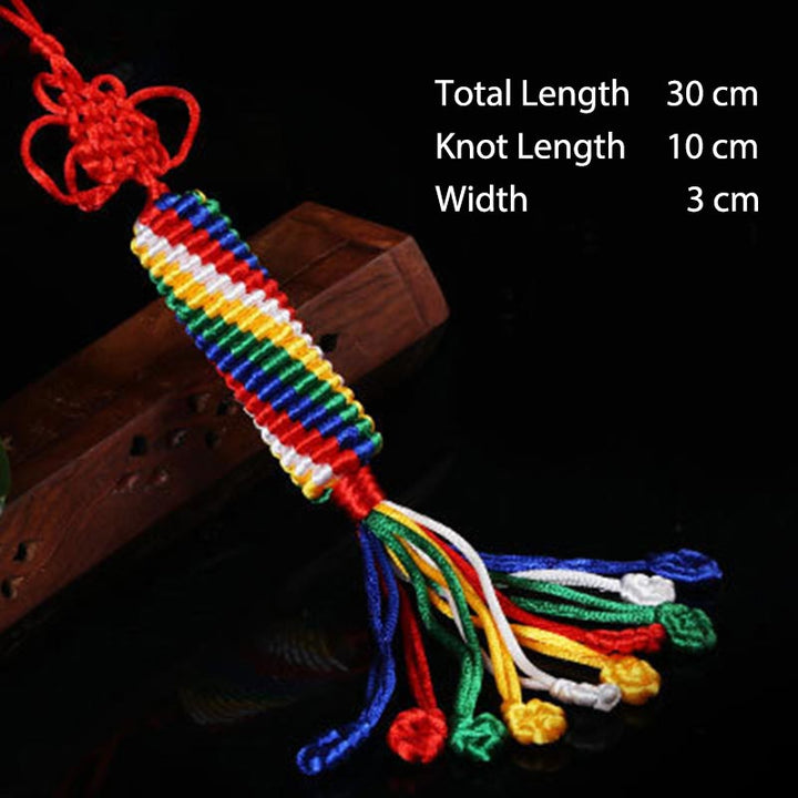 Buddha Stones Tibetan Blessing Lucky Vajra Knot Decoration - image 2