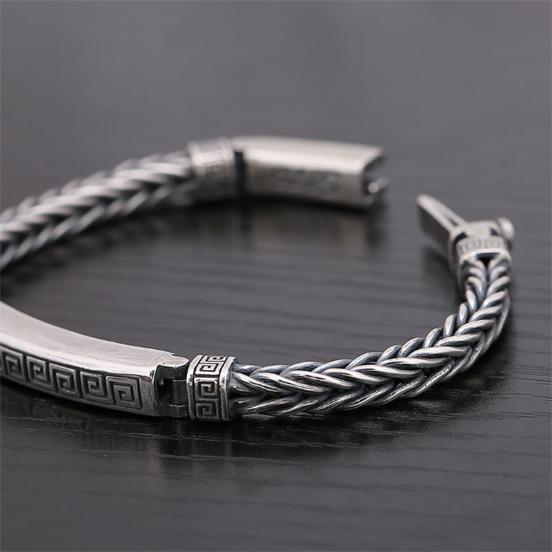 Buddha Stones Swastika Pattern Engraved Luck Bracelet - image 3