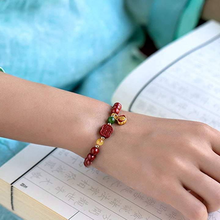 Buddha Stones Cinnabar Happiness Calm Bracelet - image 6