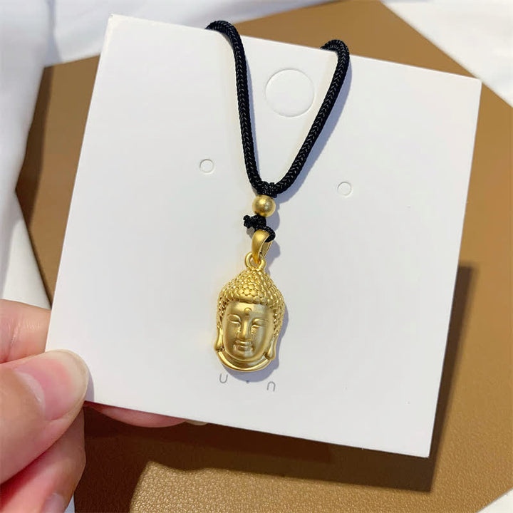Buddha Stones Gold Buddha Copper Wealth Necklace Pendant - image 5