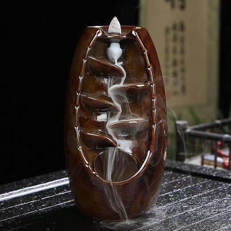 Buddha Stones Tibetan Dragon Protection Incense Burner Decoration - Brown - image 5