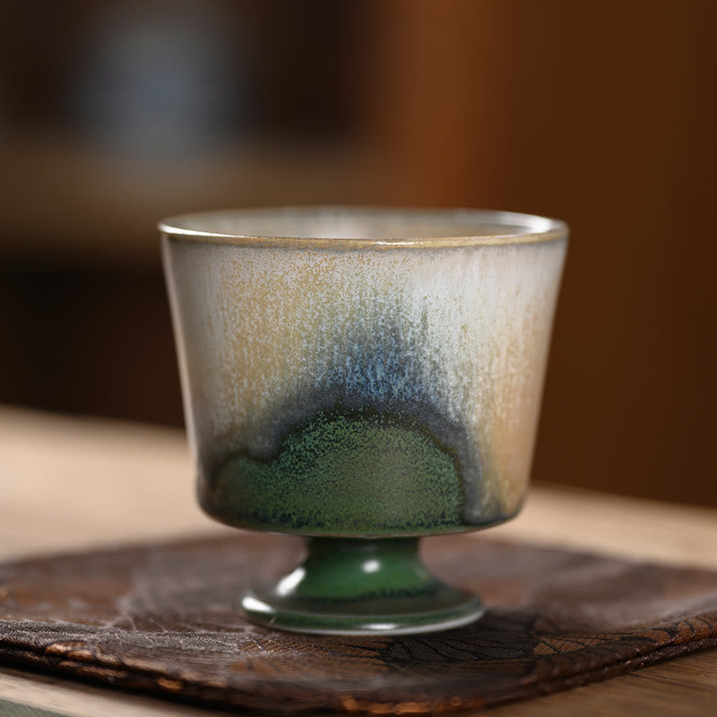 Buddha Stones Vintage Furnace Transmutation Kiln Porcelain Teacup Kung Fu Tea Cup - 6cm*5.6cm*60ml - image 8