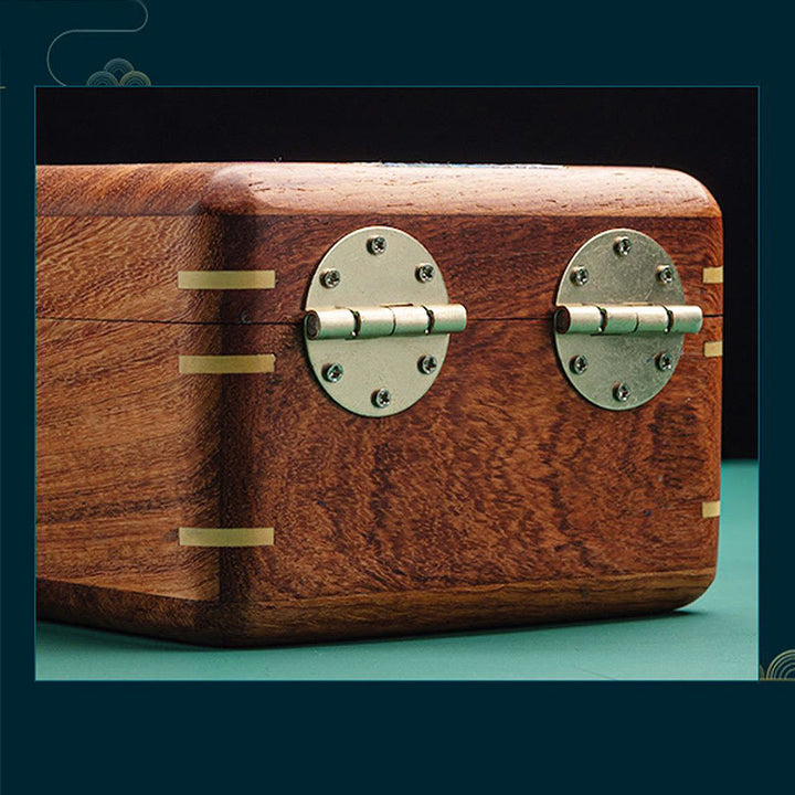 Antique Flower Leaf Handmade Rosewood Jewelry Storage Box Wooden Gift Organizer Box - image 12