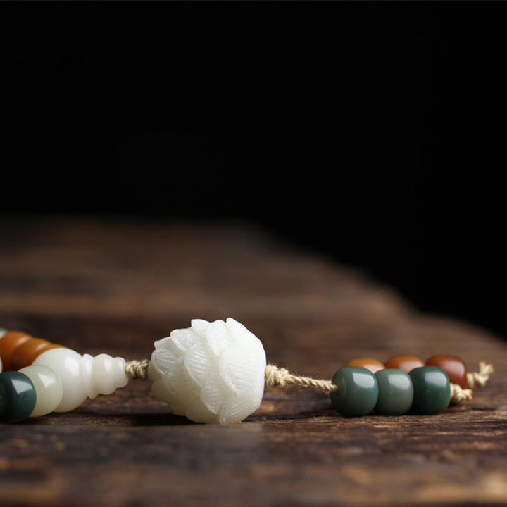 Buddha Stones Bodhi Lotus Mala Harmony Necklace Bracelet - image 5