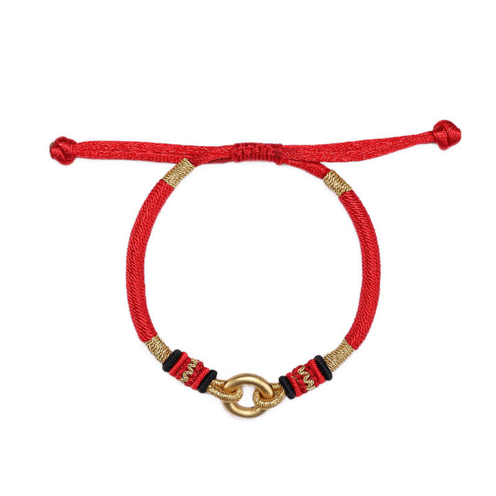 Buddha Stones FengShui Lucky Red String Couple Bracelet - image 3