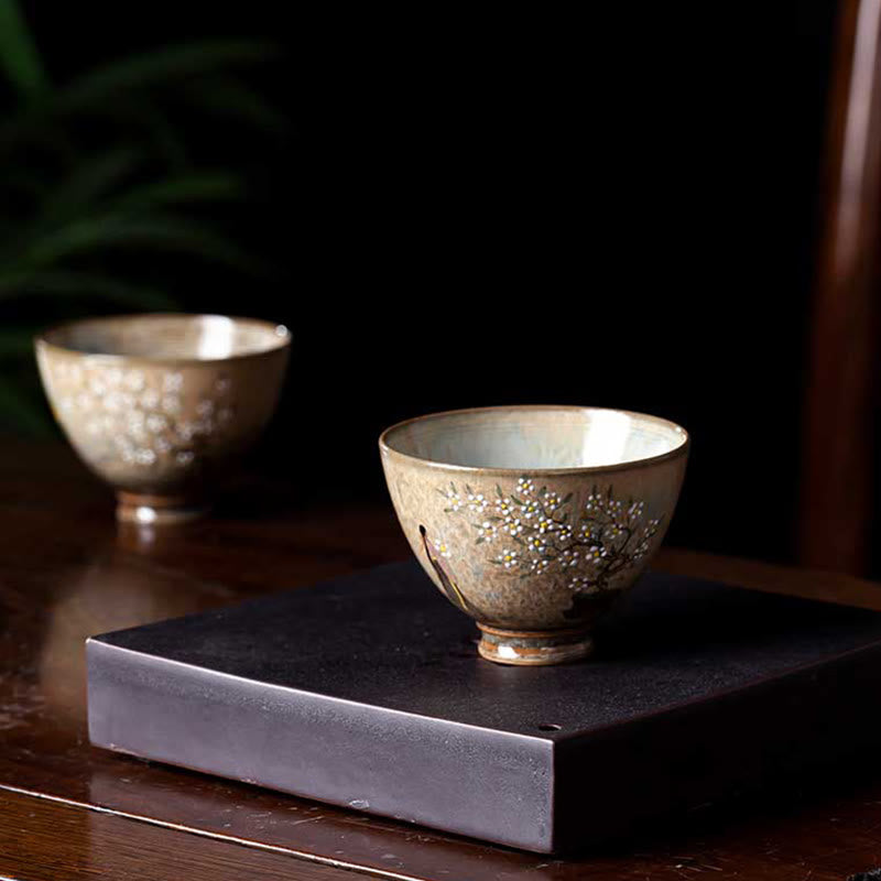 Buddha Stones Jingdezhen Hand Painted Ru Kiln Porcelain Hanfu Girl Flower Ceramic Teacup Kung Fu Tea Cups - image 9