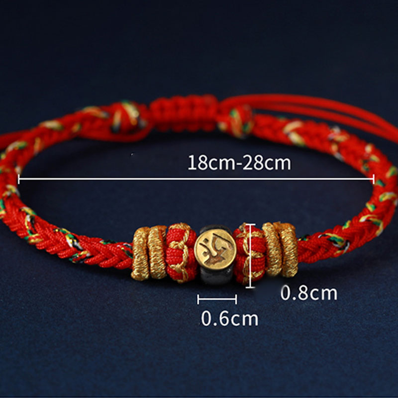 Buddha Stones Chinese Zodiac Natal Buddha Silver Luck Braided String Bracelet - image 15
