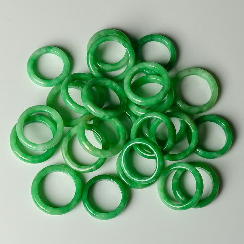 Buddha Stones  Jade Abundance Luck Ring - image 3