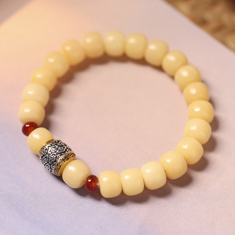 Buddha Stones Bodhi Seed Auspicious Cloud Fu Character Bead Peace Bracelet - image 5