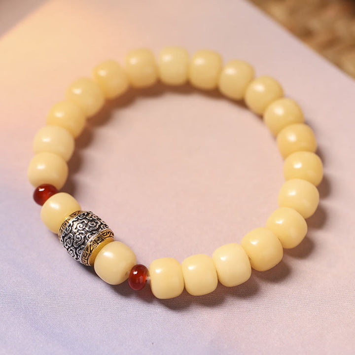 Buddha Stones Bodhi Seed Auspicious Cloud Fu Character Bead Peace Bracelet - image 5