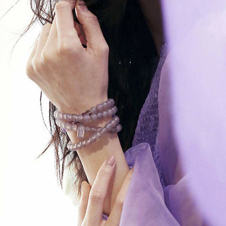 Buddha Stones Natural Amethyst Crystal Meditation Healing Bracelet - image 8